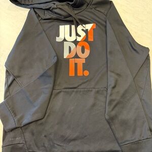 Nike Black Hoodie with Just Do It Graphic